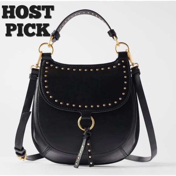 Zara Handbags - 🎉HOST PICK🎉ZARA STUDDED EQUESTRIAN CROSSBODY BAG